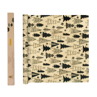 Bienenwachstuch-Rolle Christmas Black & White