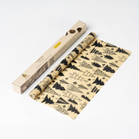 Bienenwachstuch-Rolle Christmas Black & White